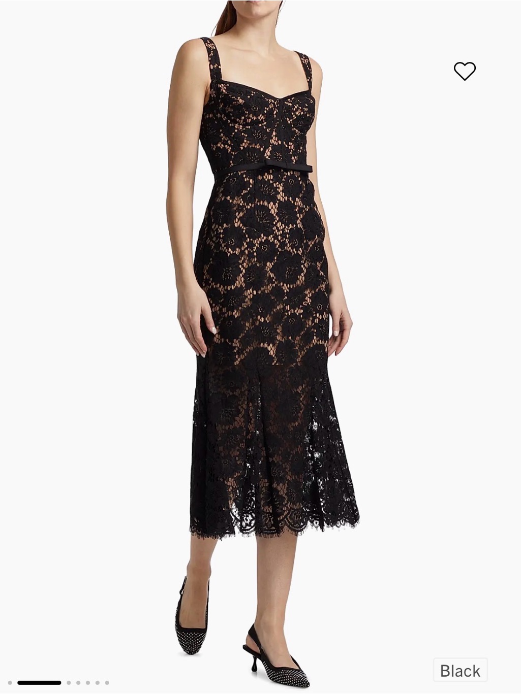 Nwt Self-Portrait Lace Midi Dress